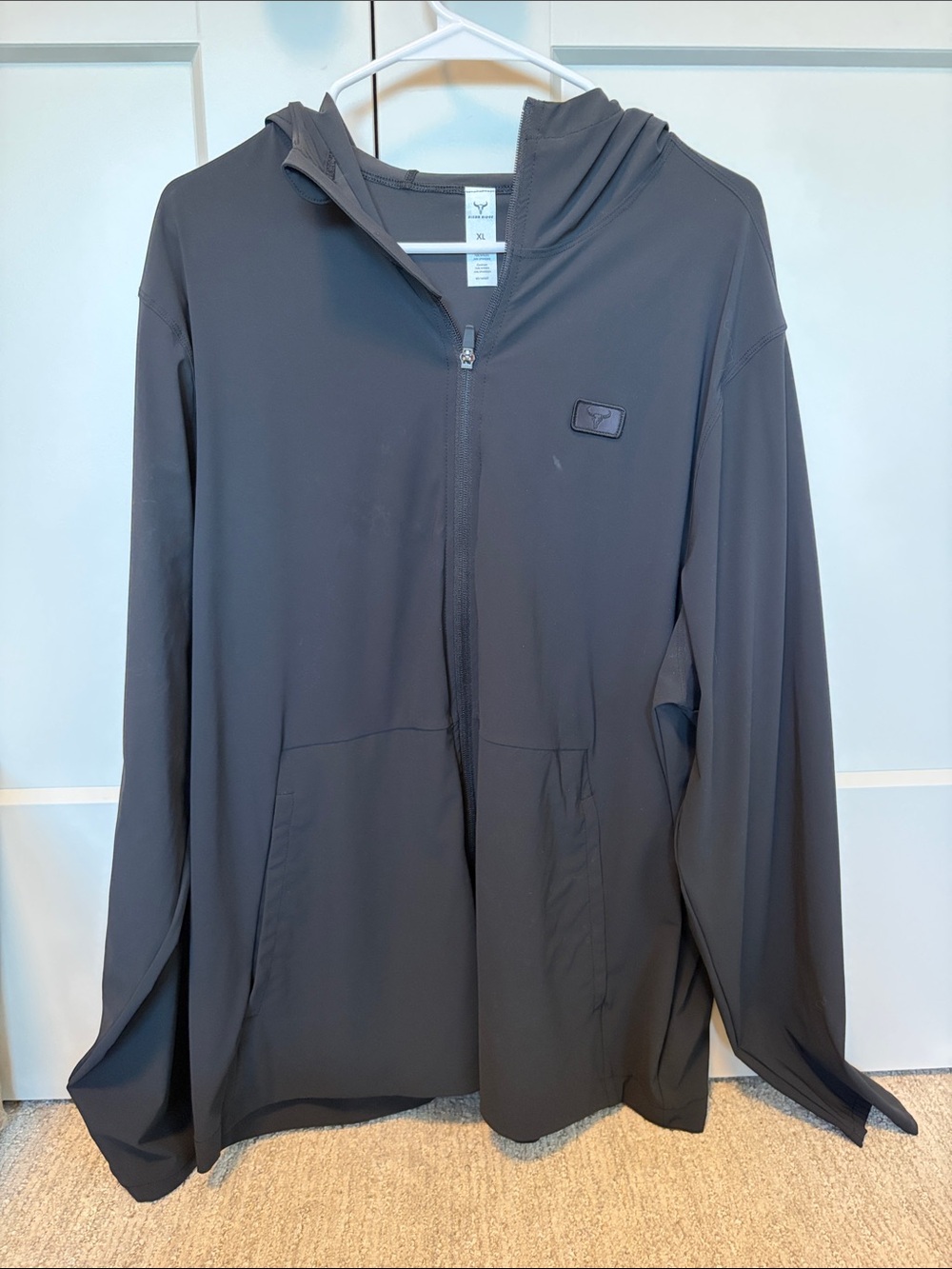 Men's Lightweight Hooded Zip Jacket - Charcoal Gray